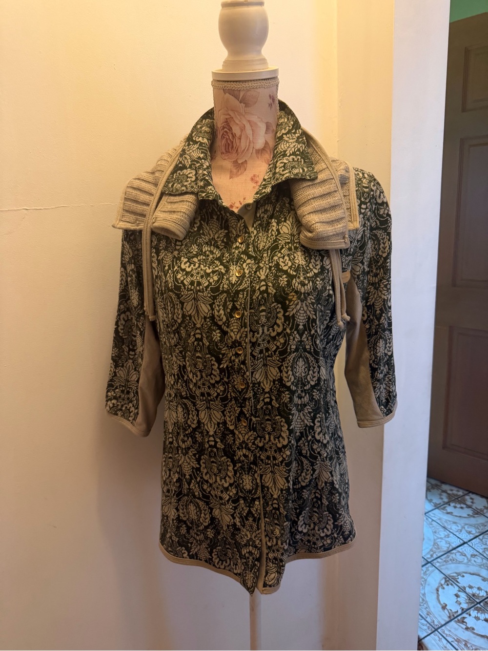 Ossavette Green Floral Button-Down Shirt
